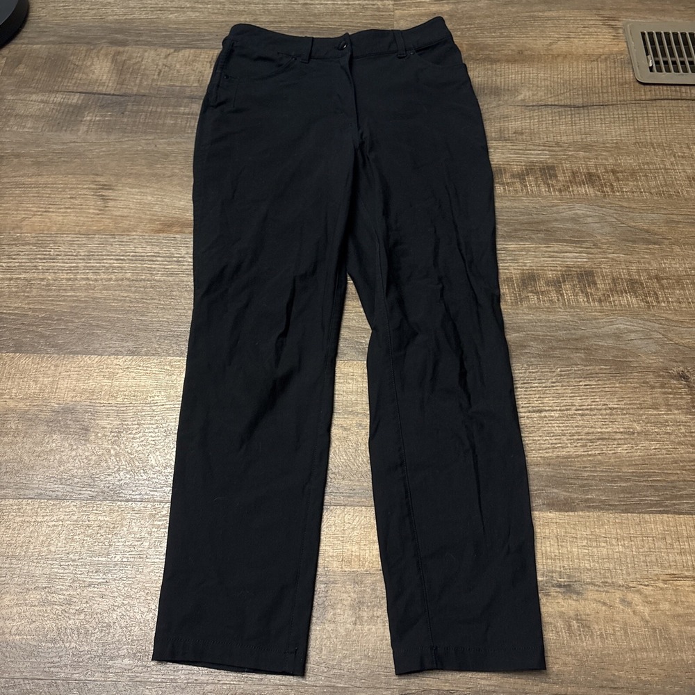 Lululemon Pants Womens 6 Black On the Move x8 Cropped Pockets Stretch Trouser